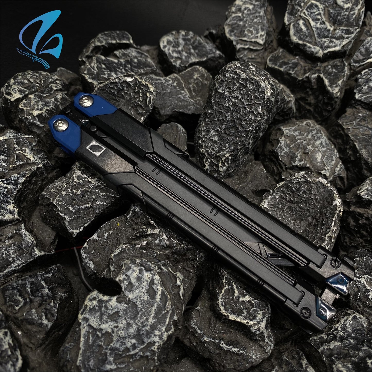 RGX Knife RGX Butterfly Knife Trainer Val RGX Balisong Trainer Game Knife Prop IRL