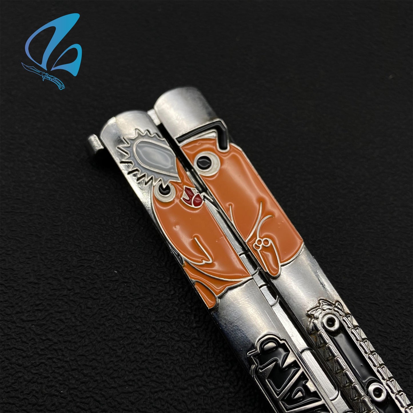 Chainsaw Guy Butterfly Knife Chainsaw Balisong Fan Art For Display Only