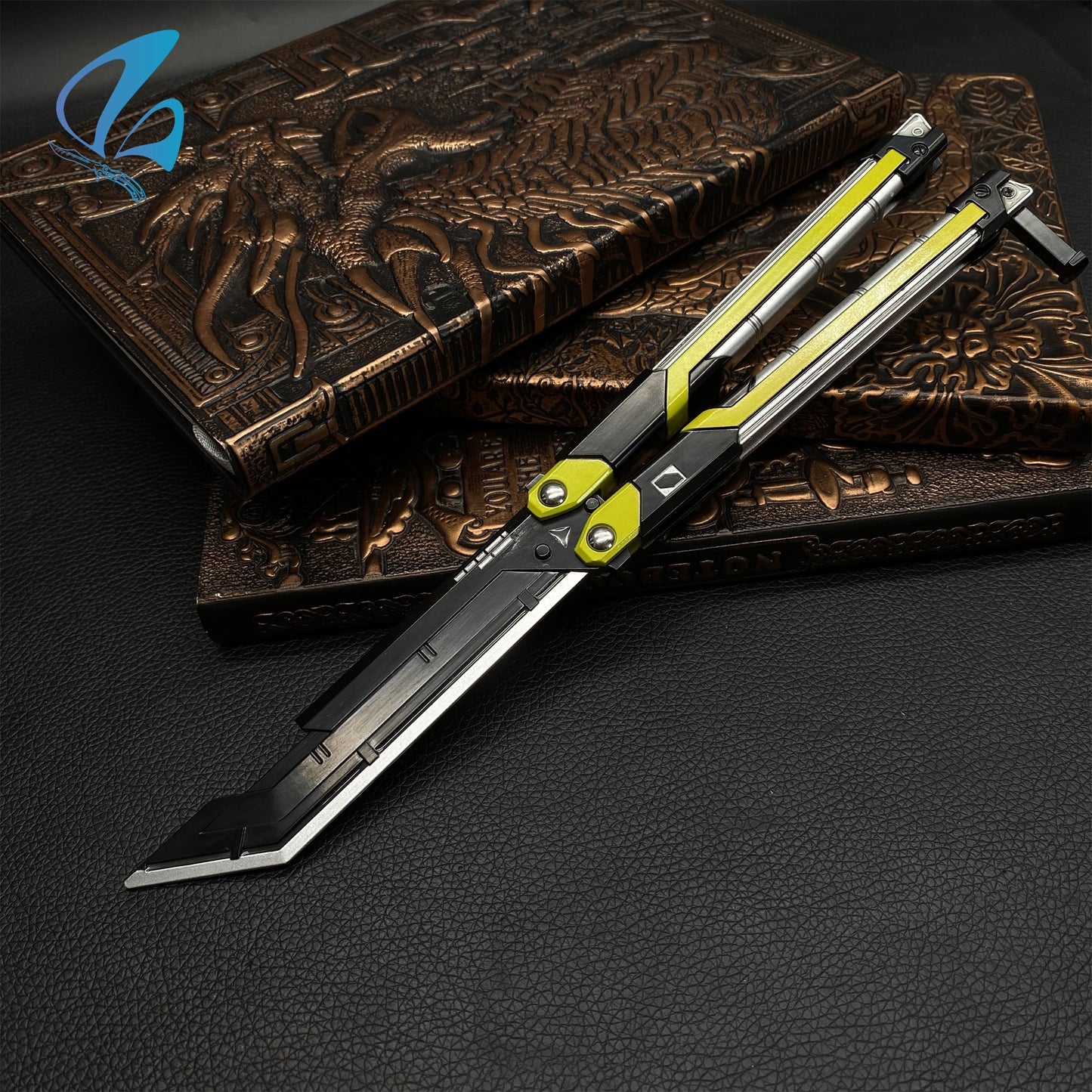 RGX Knife RGX Butterfly Knife Trainer Val RGX Balisong Trainer Game Knife Prop IRL