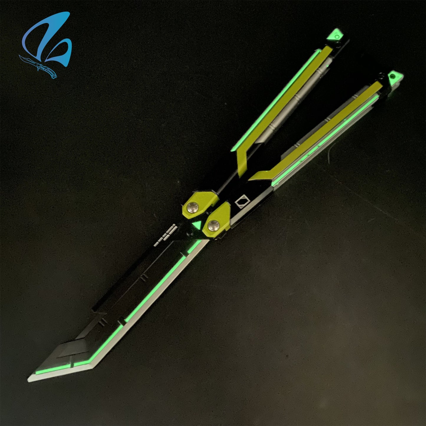 RGX Knife RGX Butterfly Knife Trainer Val RGX Balisong Trainer Game Knife Prop IRL