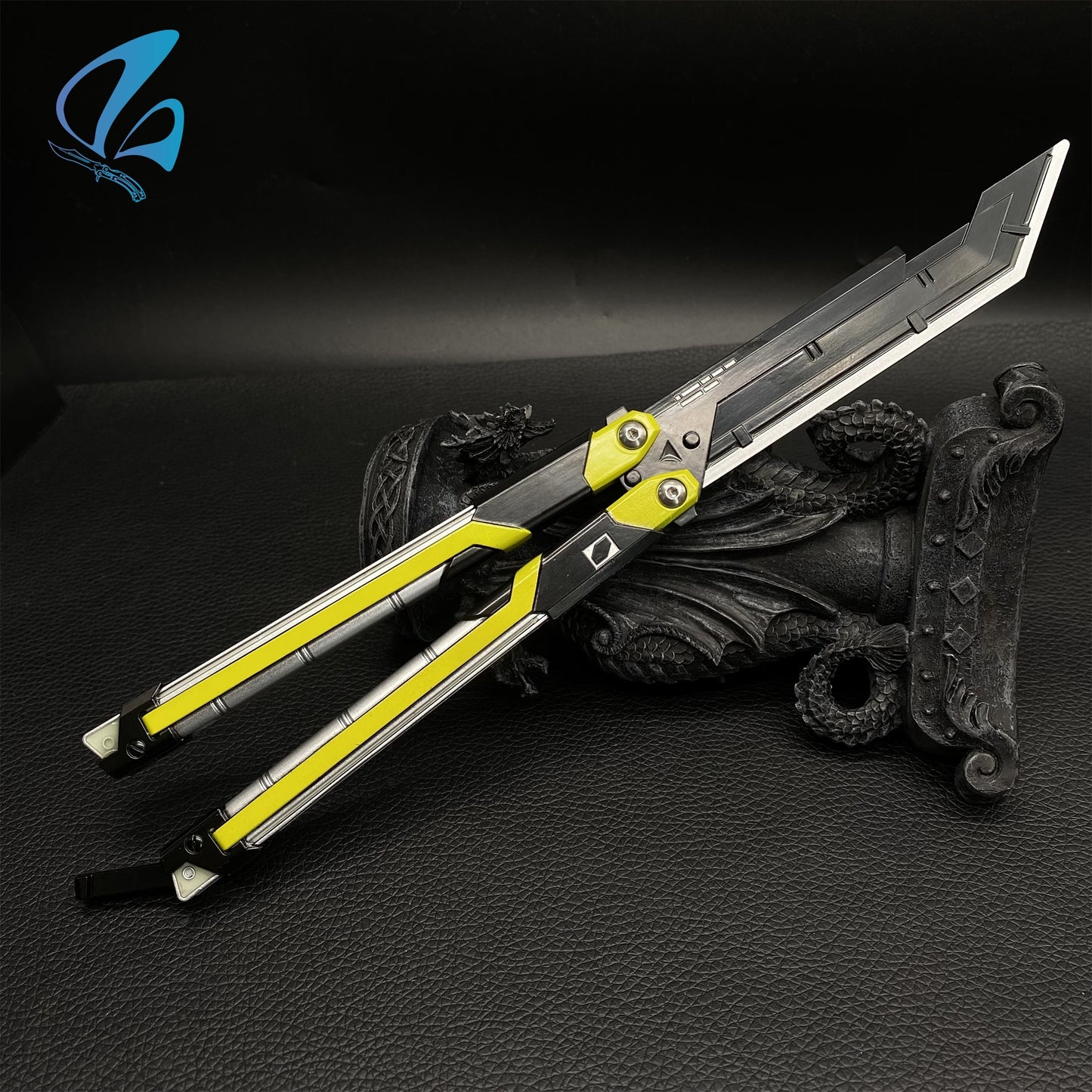 RGX Knife RGX Butterfly Knife Trainer Val RGX Balisong Trainer Game Knife Prop IRL