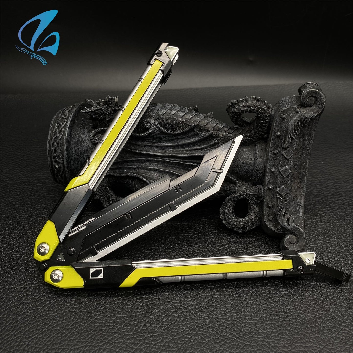 RGX Knife RGX Butterfly Knife Trainer Val RGX Balisong Trainer Game Knife Prop IRL