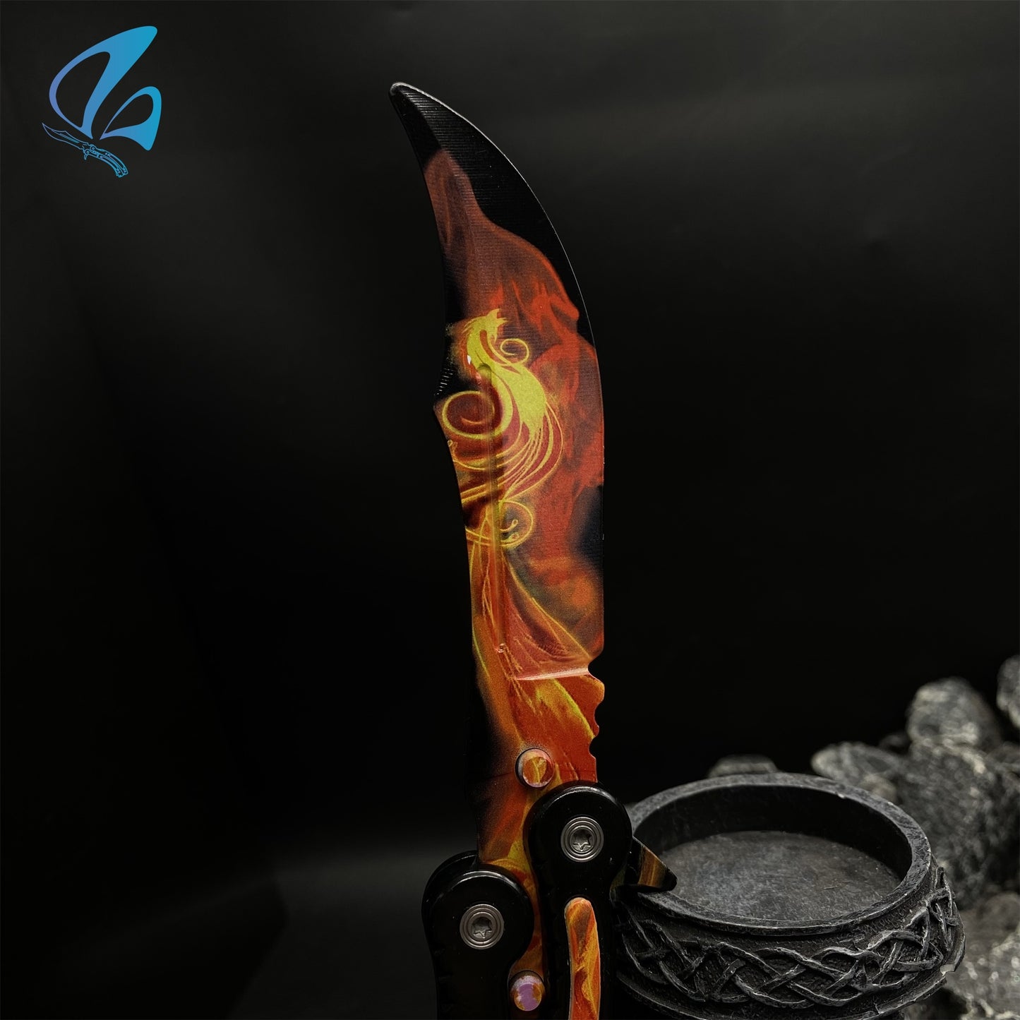 CSGO Wildfire Butterfly Knife Trainer Wildfire Skin Balisong Trainer