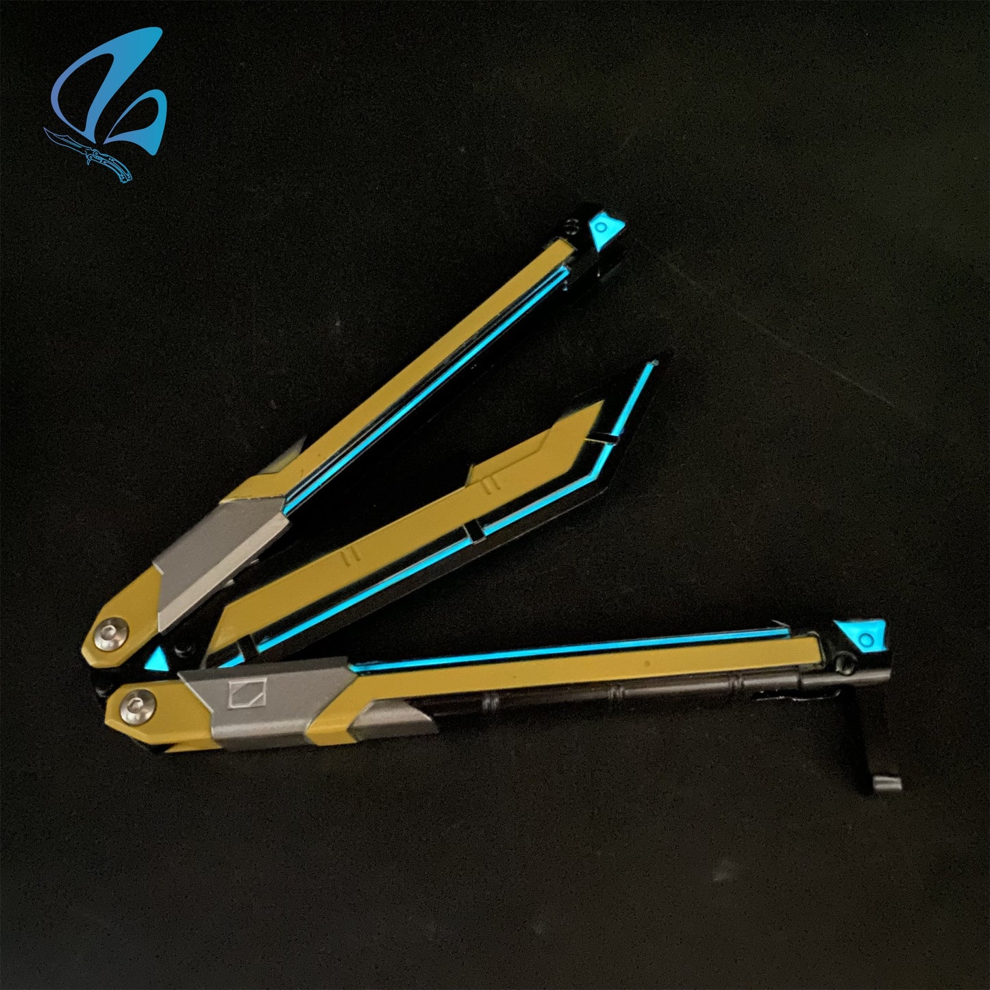RGX Knife RGX Butterfly Knife Trainer Val RGX Balisong Trainer Game Knife Prop IRL