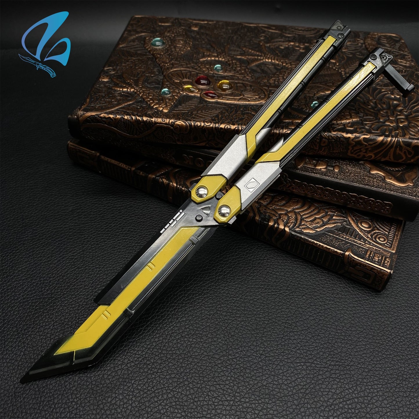 RGX Knife RGX Butterfly Knife Trainer Val RGX Balisong Trainer Game Knife Prop IRL