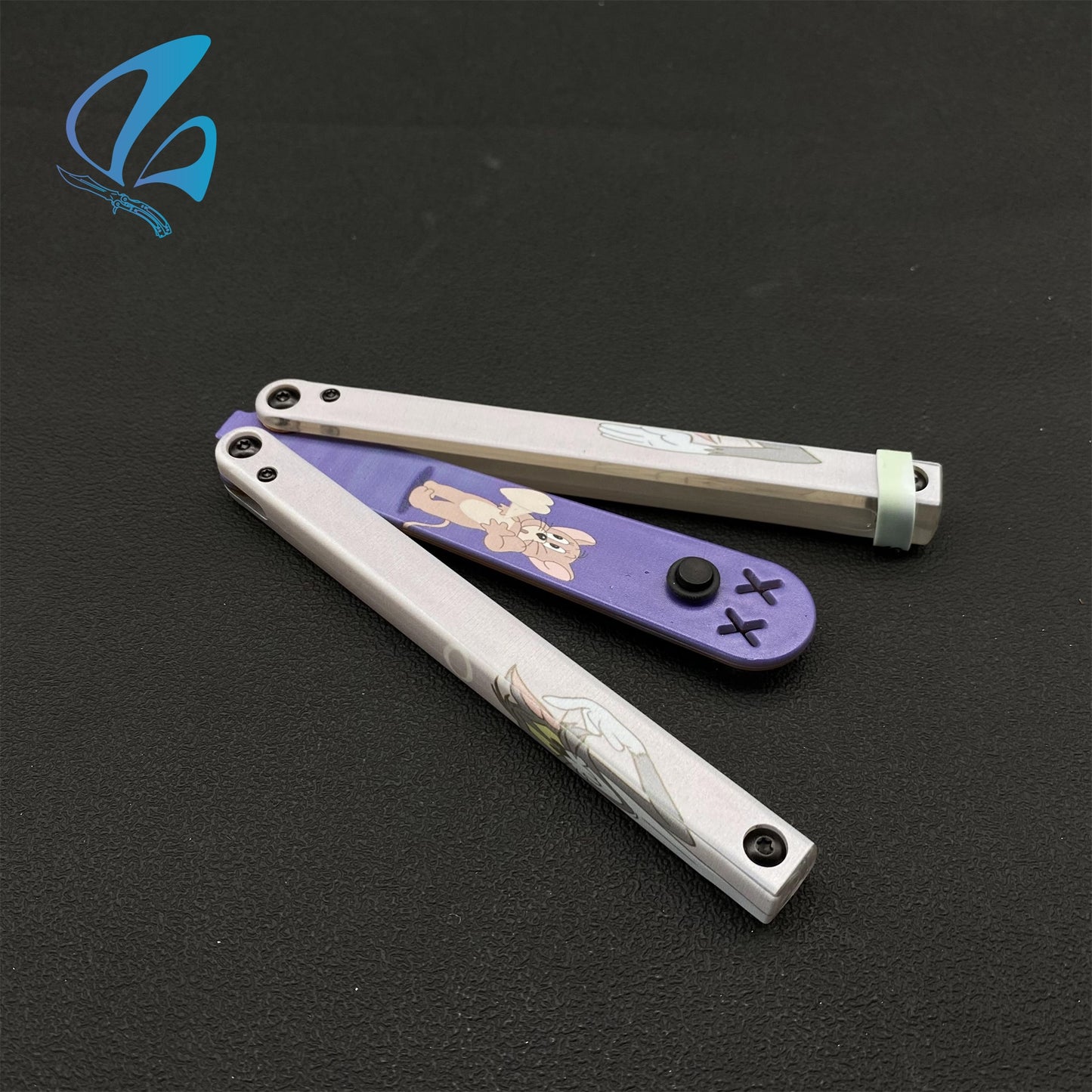 3D Printed PC Balisong Trainer PC Butterfly Knife Trainers With Clump Weight