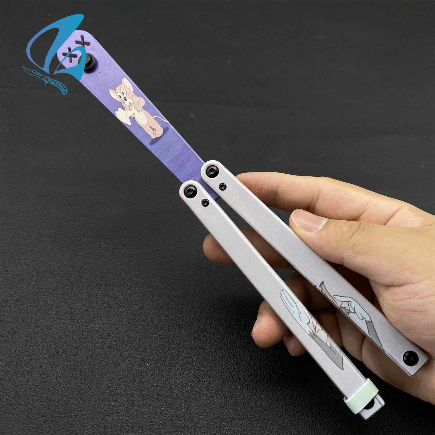3D Printed PC Balisong Trainer PC Butterfly Knife Trainers With Clump Weight