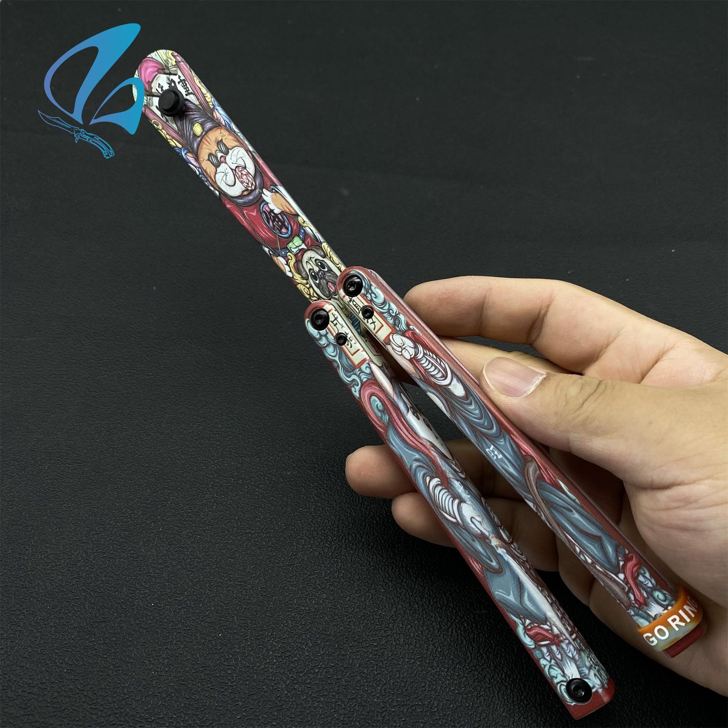3D Printed PC Balisong Trainer PC Butterfly Knife Trainers With Clump Weight