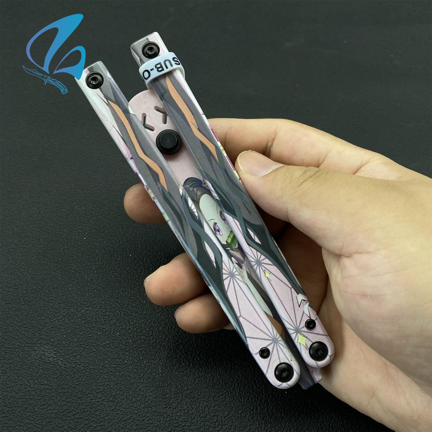 3D Printed PC Balisong Trainer PC Butterfly Knife Trainers With Clump Weight