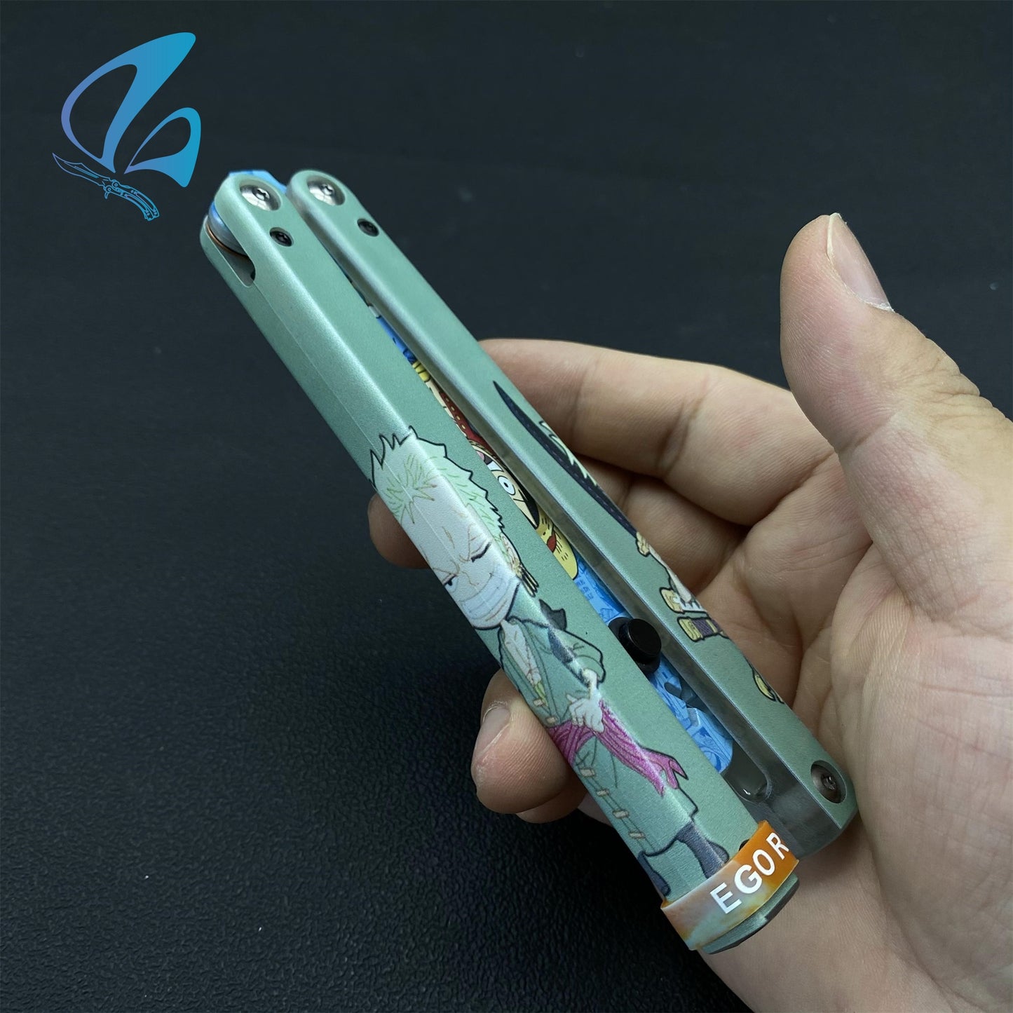 3D Printed PC Balisong Trainer PC Butterfly Knife Trainers With Clump Weight