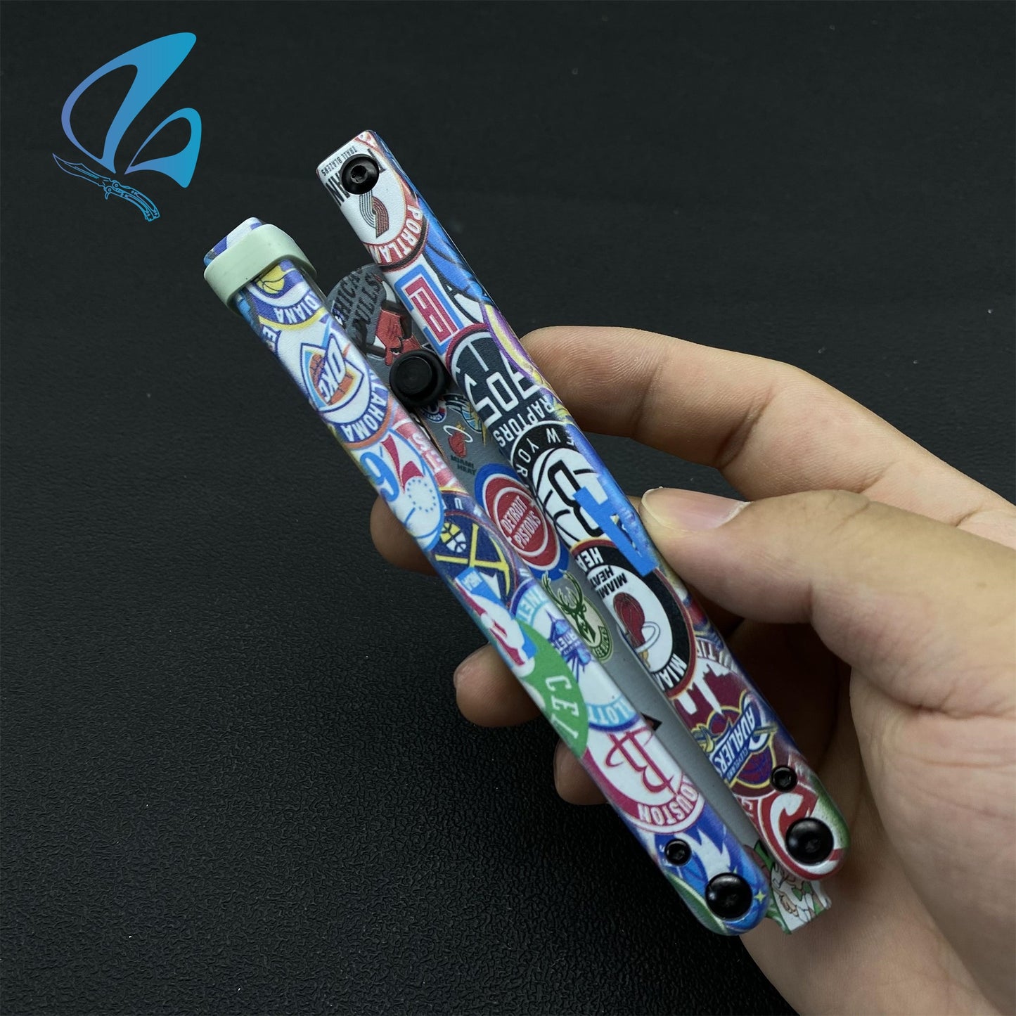 3D Printed PC Balisong Trainer PC Butterfly Knife Trainers With Clump Weight
