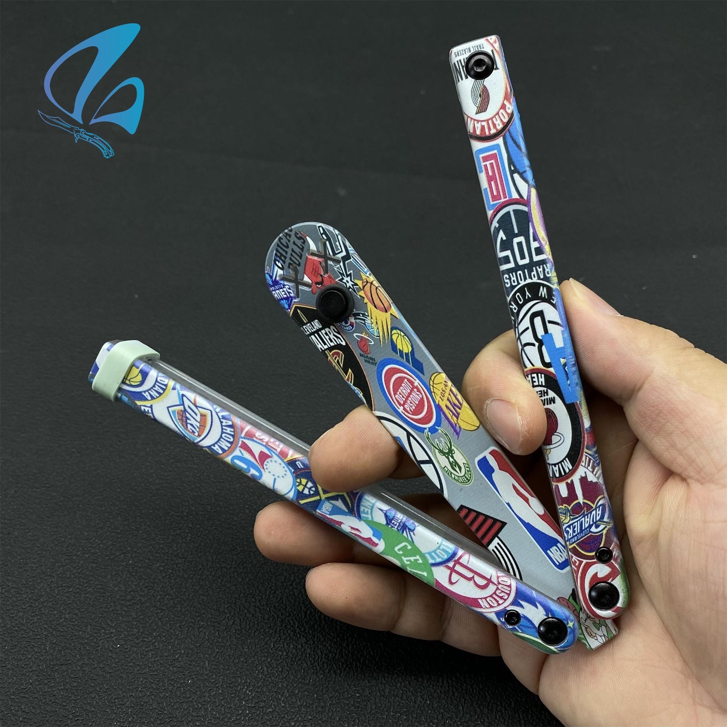 3D Printed PC Balisong Trainer PC Butterfly Knife Trainers With Clump Weight