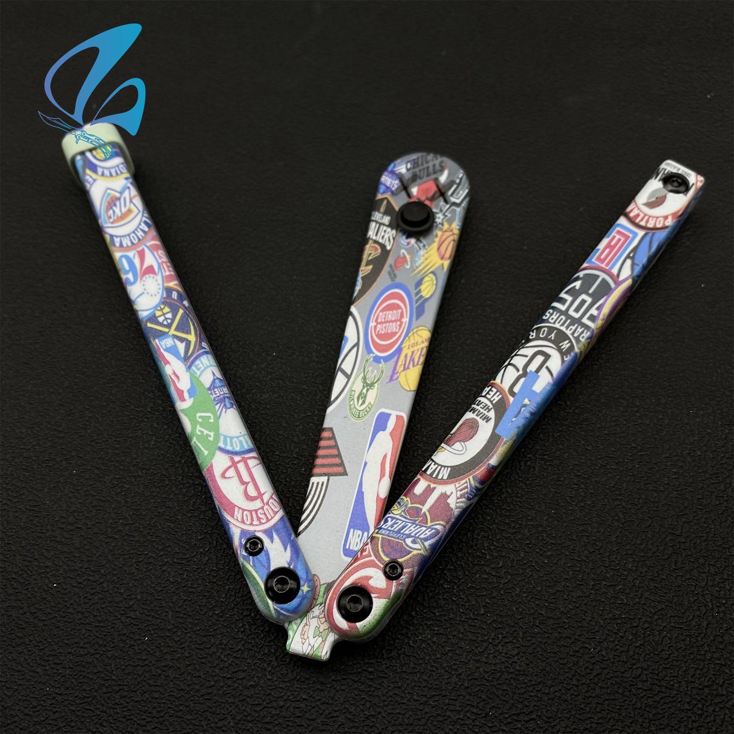 3D Printed PC Balisong Trainer PC Butterfly Knife Trainers With Clump Weight