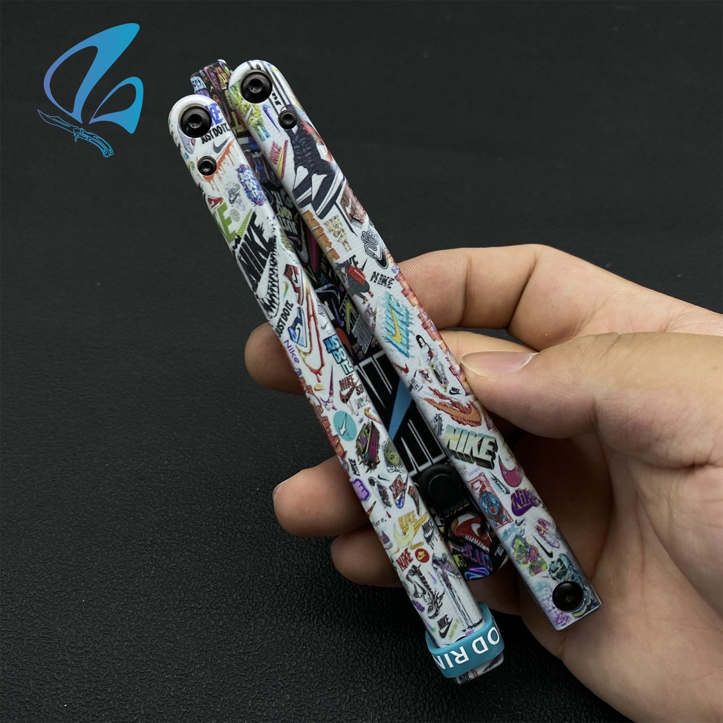 3D Printed PC Balisong Trainer PC Butterfly Knife Trainers With Clump Weight