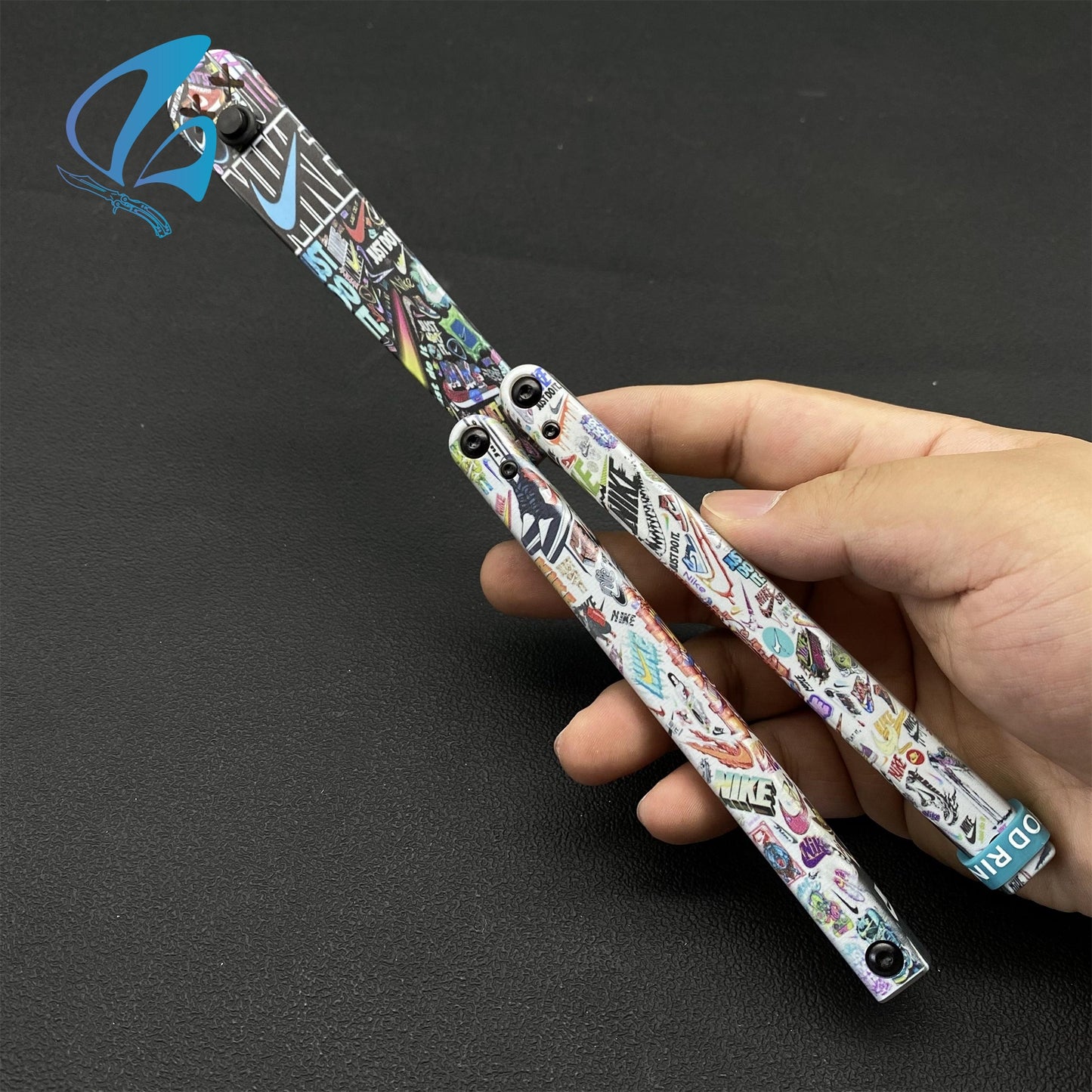 3D Printed PC Balisong Trainer PC Butterfly Knife Trainers With Clump Weight
