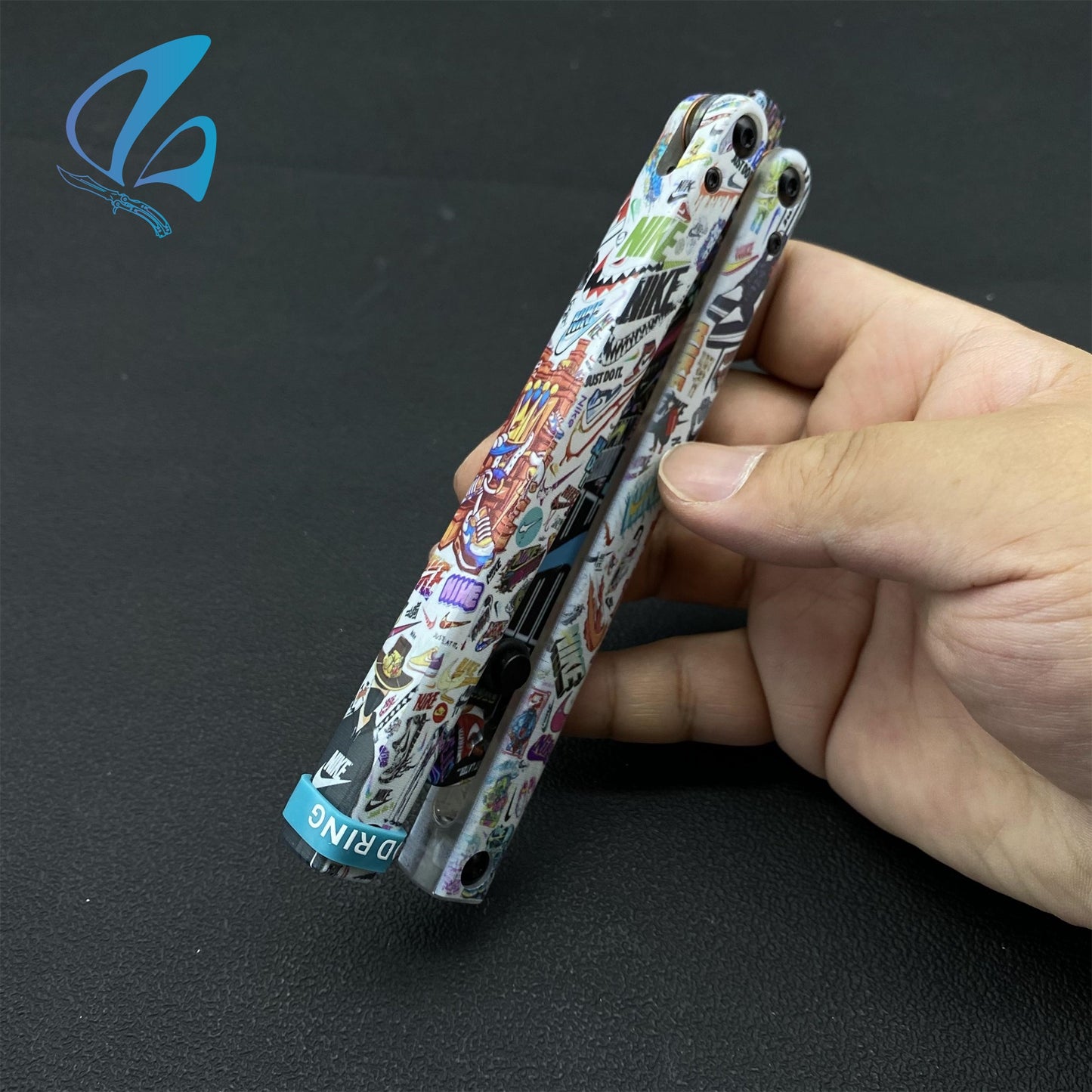 3D Printed PC Balisong Trainer PC Butterfly Knife Trainers With Clump Weight