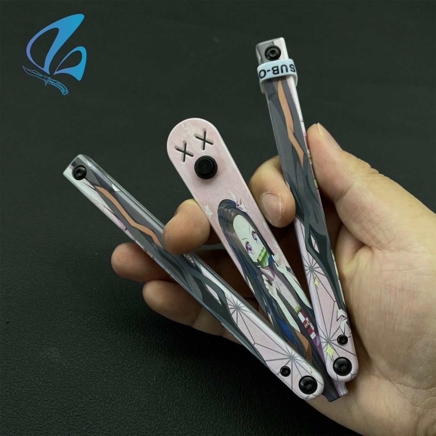 3D Printed PC Balisong Trainer PC Butterfly Knife Trainers With Clump Weight