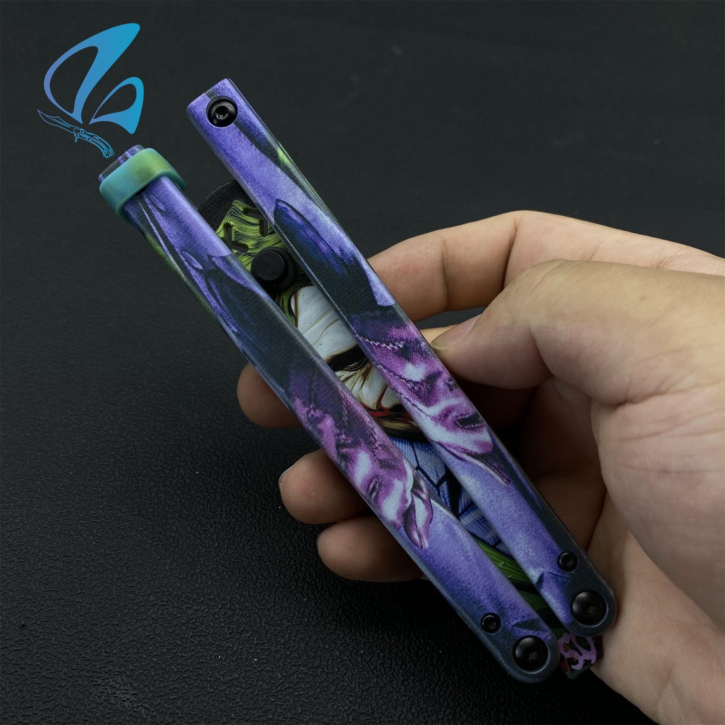3D Printed PC Balisong Trainer PC Butterfly Knife Trainers With Clump Weight