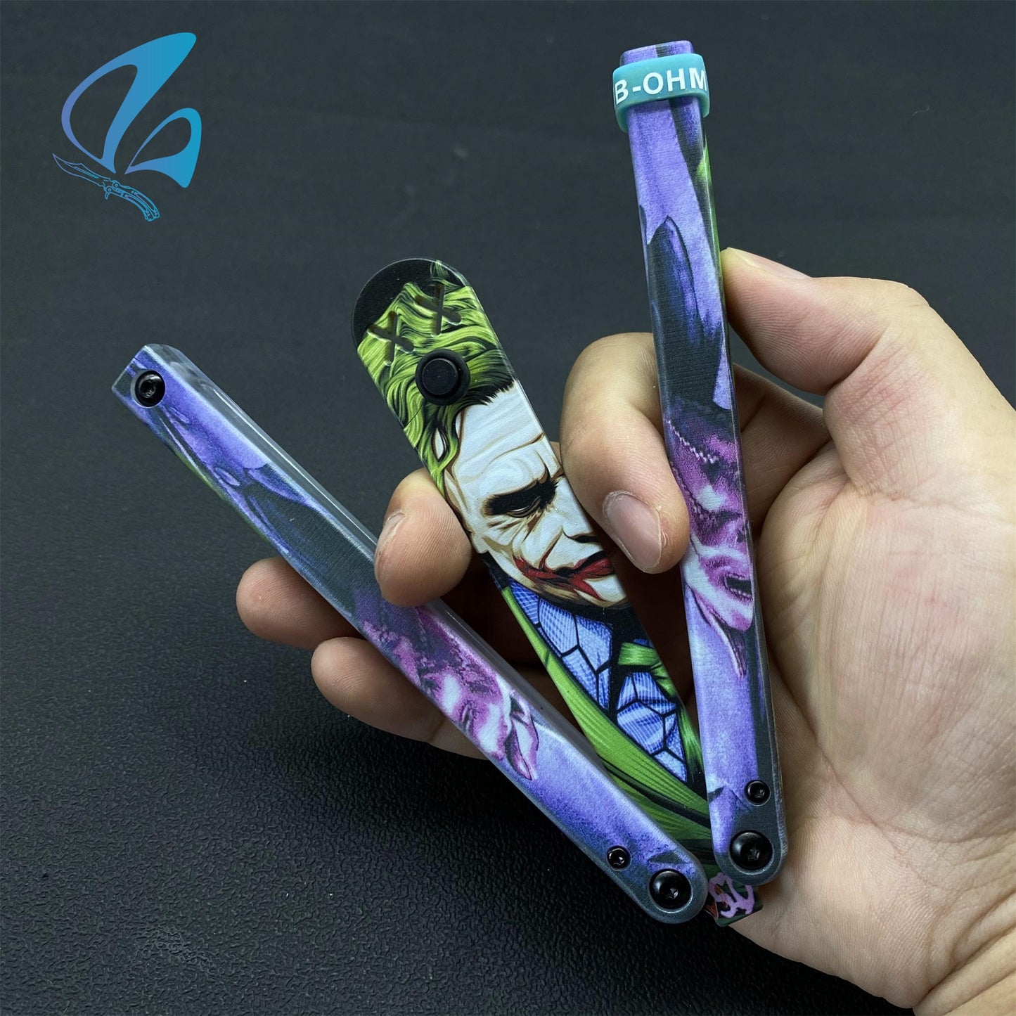3D Printed PC Balisong Trainer PC Butterfly Knife Trainers With Clump Weight