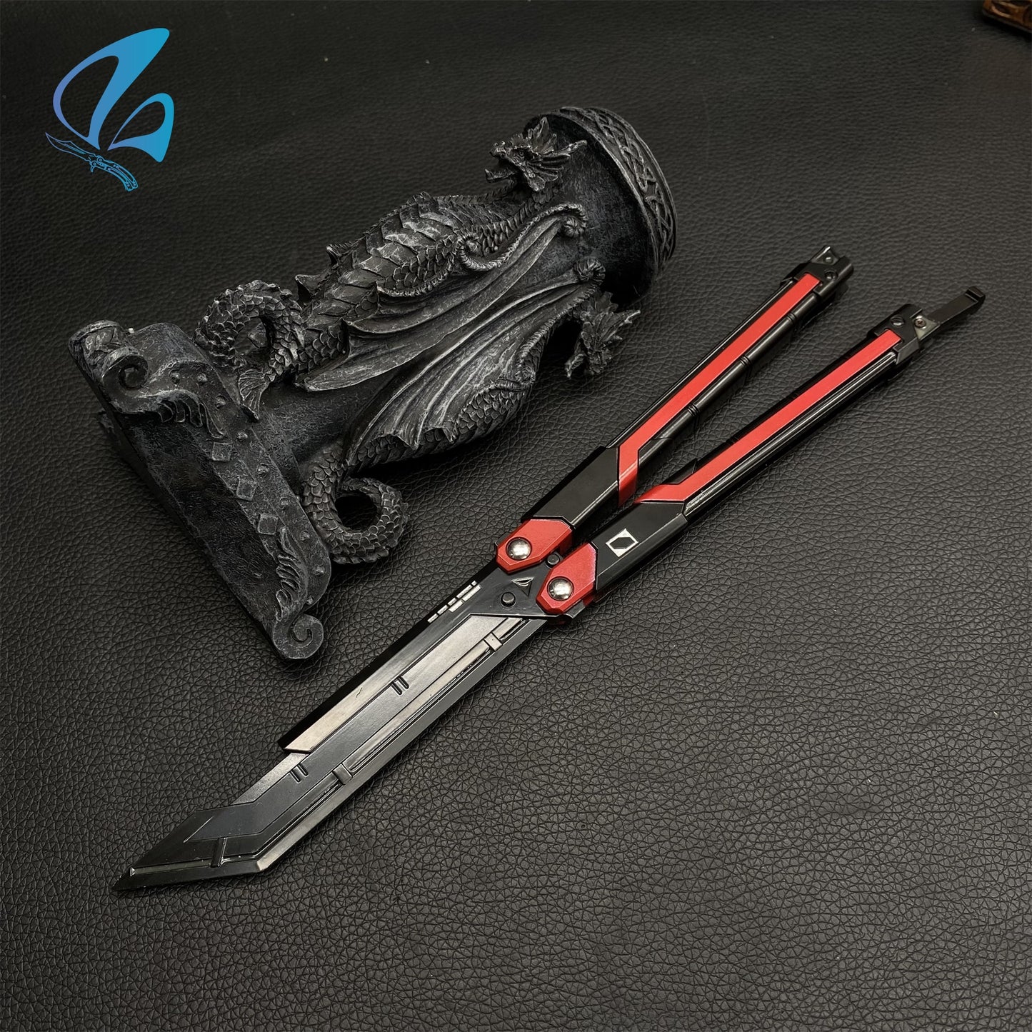 RGX Knife RGX Butterfly Knife Trainer Val RGX Balisong Trainer Game Knife Prop IRL