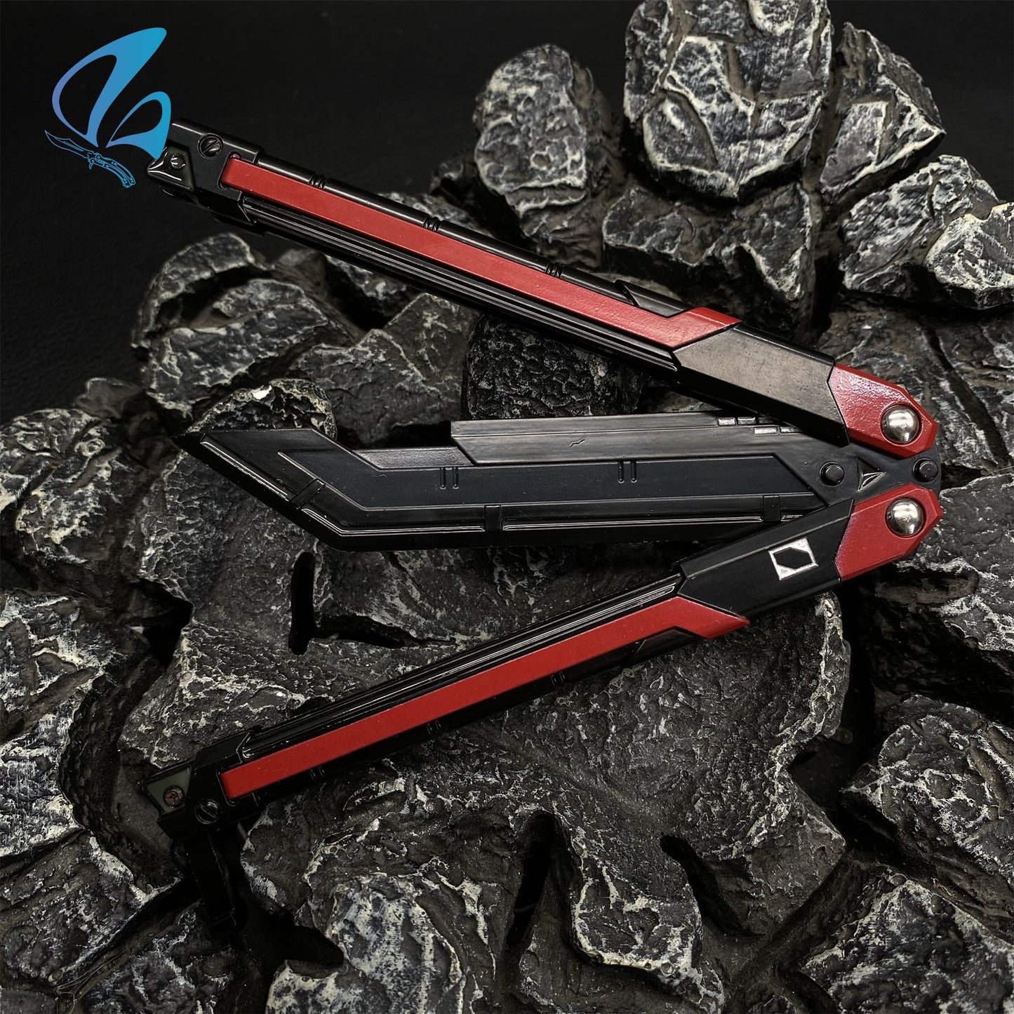 RGX Knife RGX Butterfly Knife Trainer Val RGX Balisong Trainer Game Knife Prop IRL