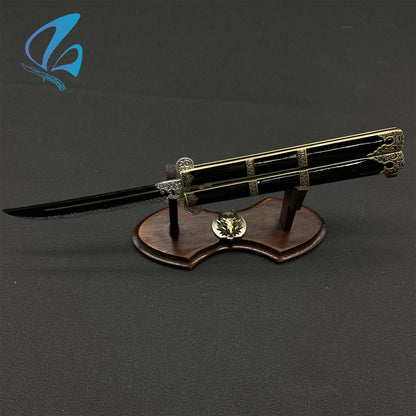 Ancient Sword Butterfly Knife Trainer Sword Balisong Fan Art For Display Only