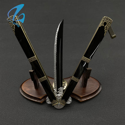 Ancient Sword Butterfly Knife Trainer Sword Balisong Fan Art For Display Only