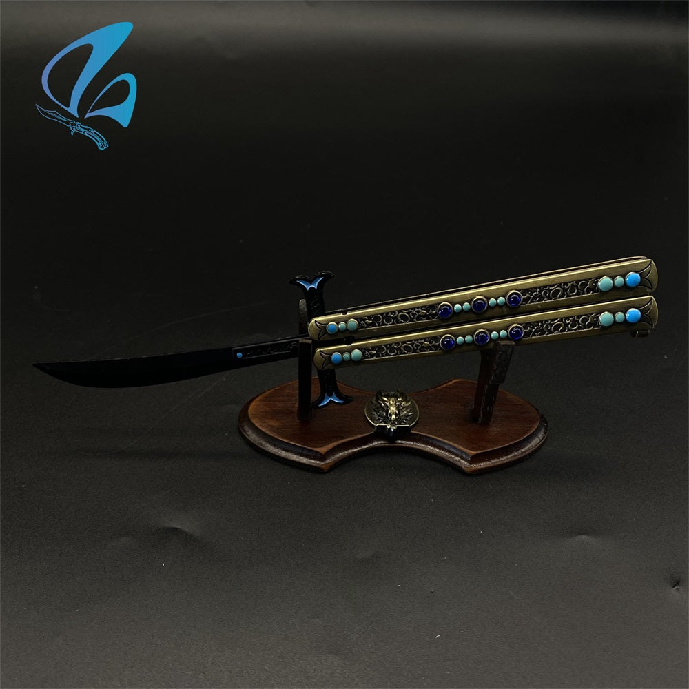 Anime Butterfly Knife Anime Balisong Fan Art For Display Only