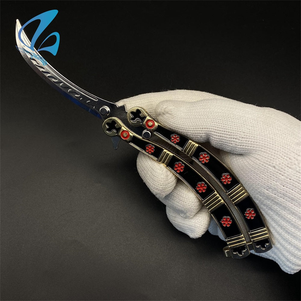 Anime Butterfly Knife Anime Balisong Fan Art For Display Only