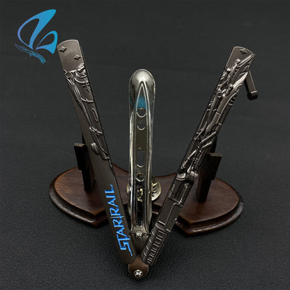 Astral Express Butterfly Knife Trainer Star Rail Balisong Fan Art For Display Only