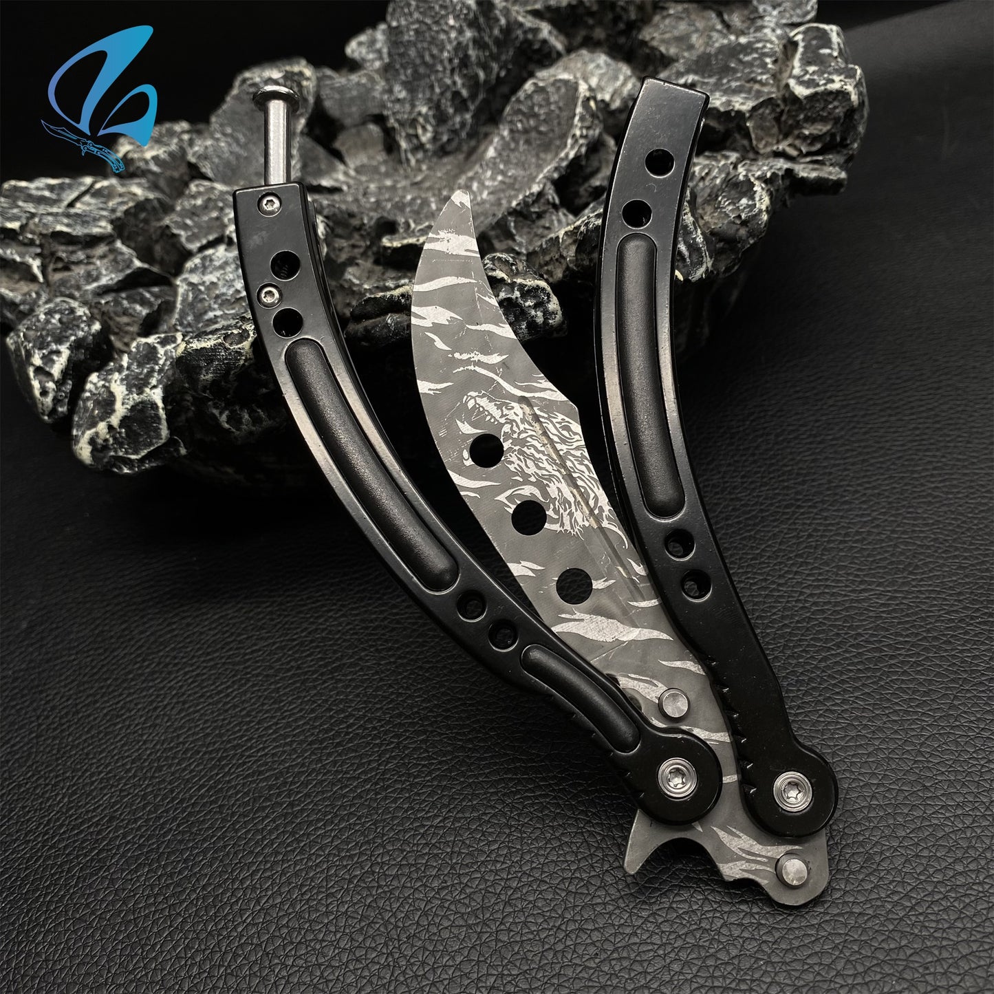 CSGO Black Hawl Butterfly Knife Trainer Black Hawl Skin Balisong Trainer