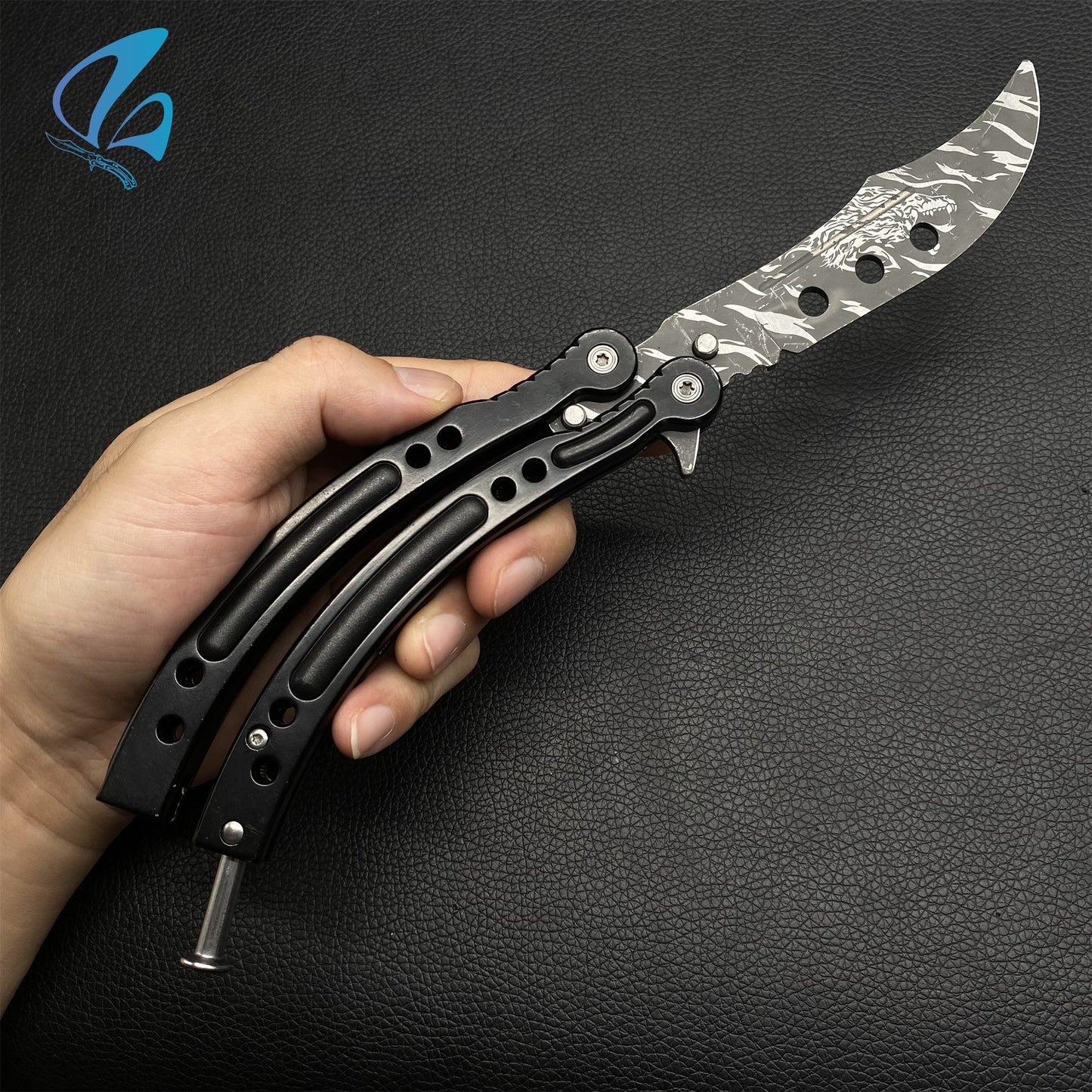 CSGO Black Hawl Butterfly Knife Trainer Black Hawl Skin Balisong Trainer