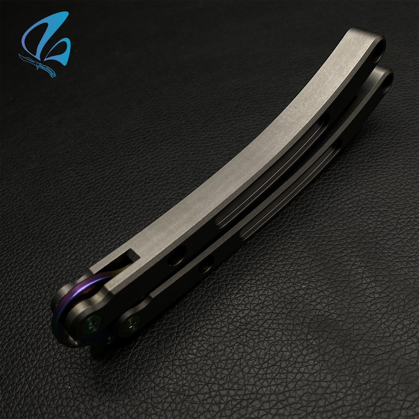 Black Market Butterfly Knife Trainer CNC Aluminium Handle Steel Blade Balisong Trainer