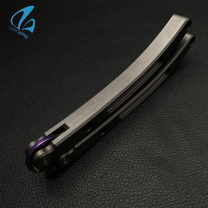 Black Market Butterfly Knife Trainer CNC Aluminium Handle Steel Blade Balisong Trainer