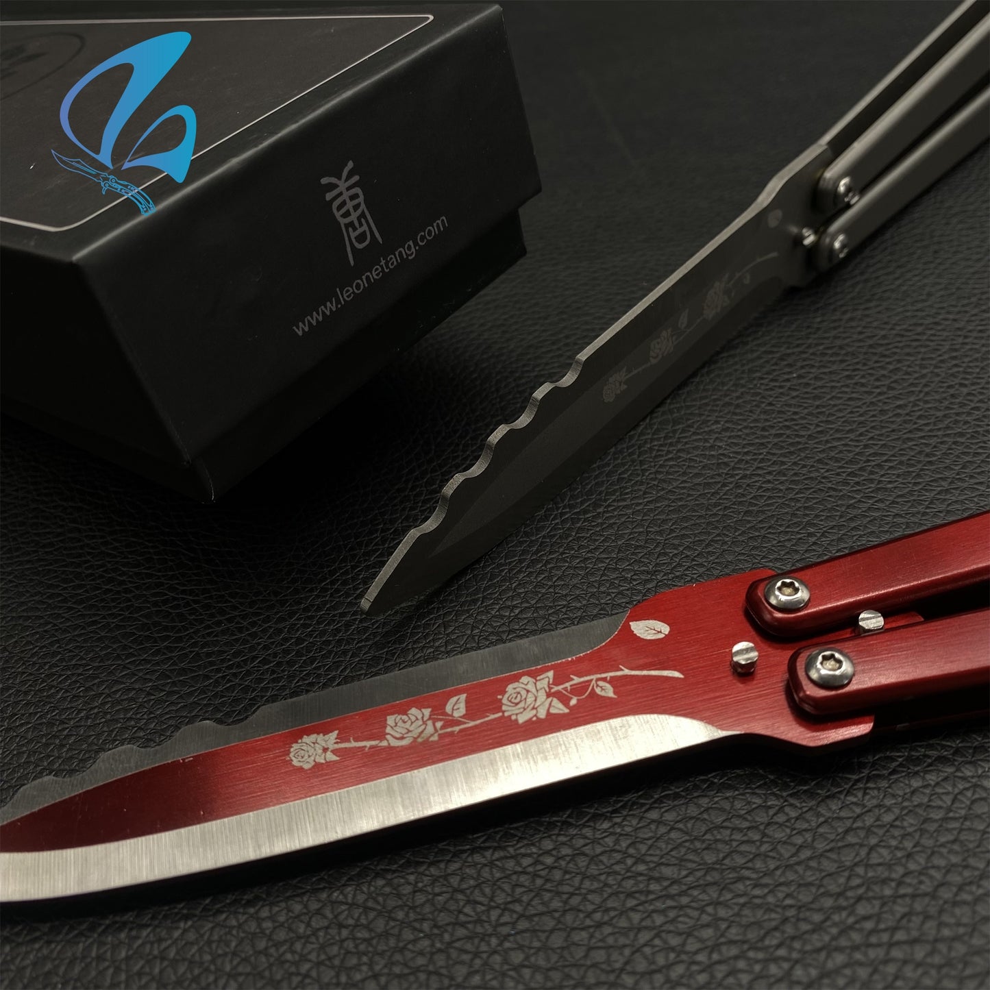 TF2 Black Rose Balisong Butterfly Knife