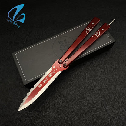 TF2 Black Rose Balisong Butterfly Knife