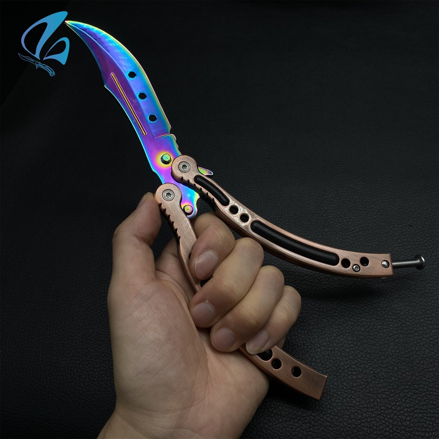 CSGO Bronze Butterfly Knife Trainer Bronze Skin Balisong Trainer