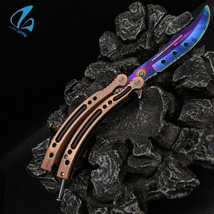 CSGO Bronze Butterfly Knife Trainer Bronze Skin Balisong Trainer