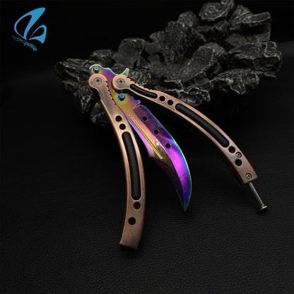 CSGO Bronze Butterfly Knife Trainer Bronze Skin Balisong Trainer