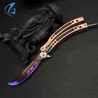 CSGO Bronze Butterfly Knife Trainer Bronze Skin Balisong Trainer