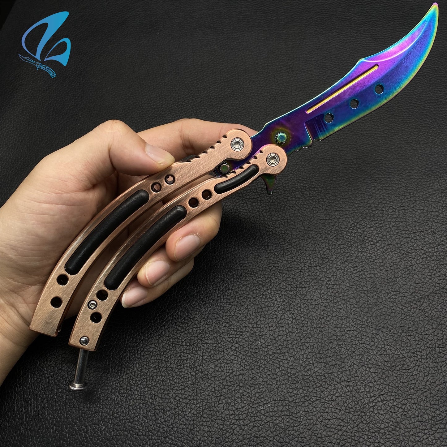 CSGO Bronze Butterfly Knife Trainer Bronze Skin Balisong Trainer