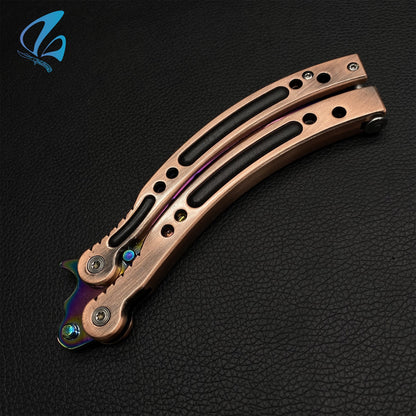 CSGO Bronze Butterfly Knife Trainer Bronze Skin Balisong Trainer