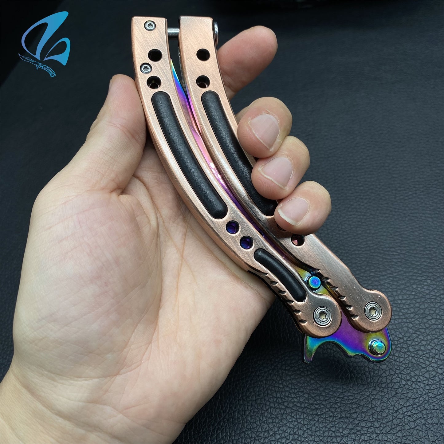 CSGO Bronze Butterfly Knife Trainer Bronze Skin Balisong Trainer