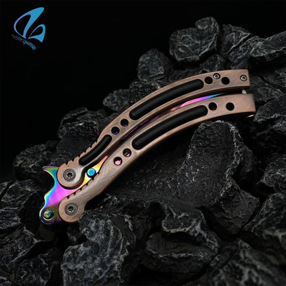 CSGO Bronze Butterfly Knife Trainer Bronze Skin Balisong Trainer