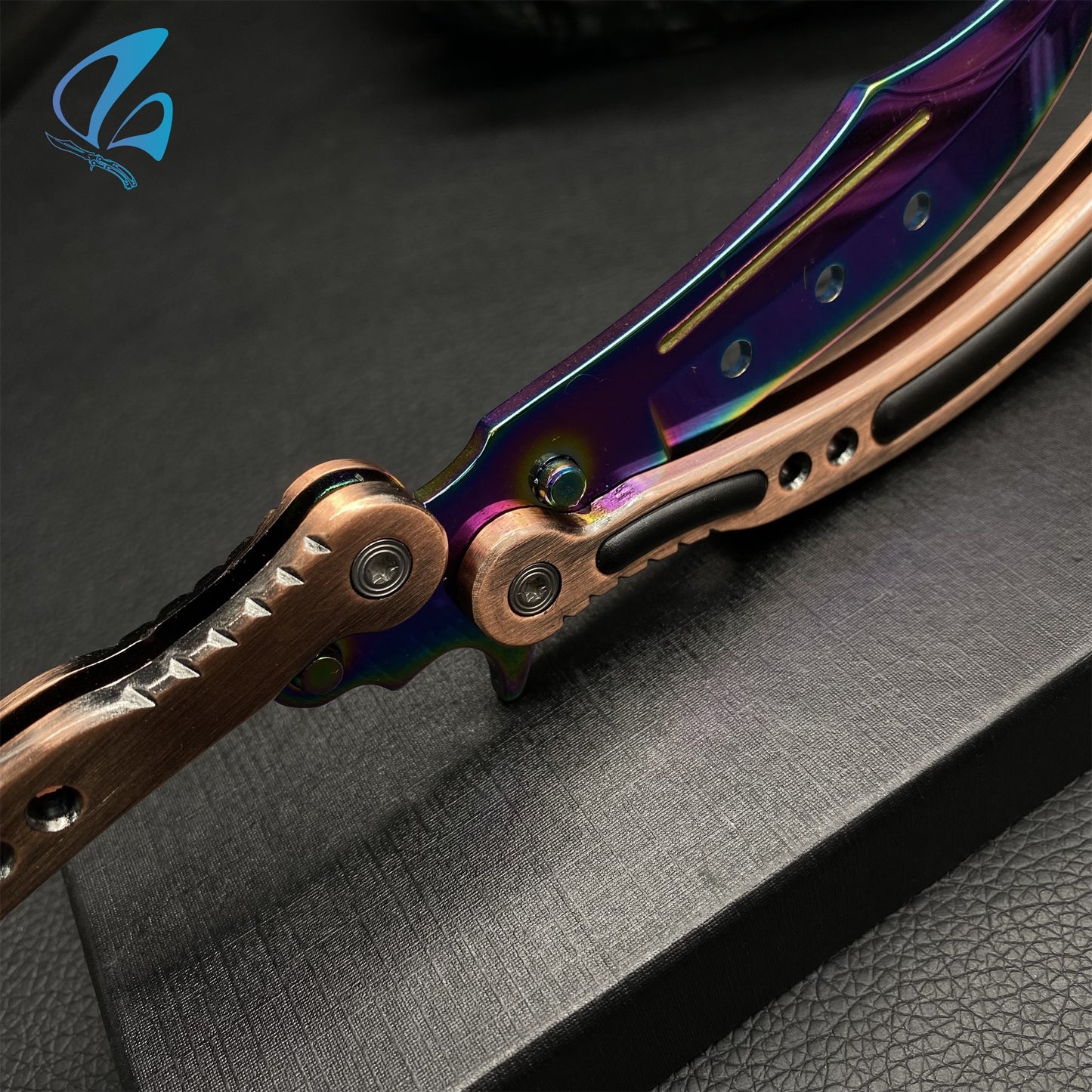 CSGO Bronze Butterfly Knife Trainer Bronze Skin Balisong Trainer