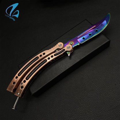 CSGO Bronze Butterfly Knife Trainer Bronze Skin Balisong Trainer