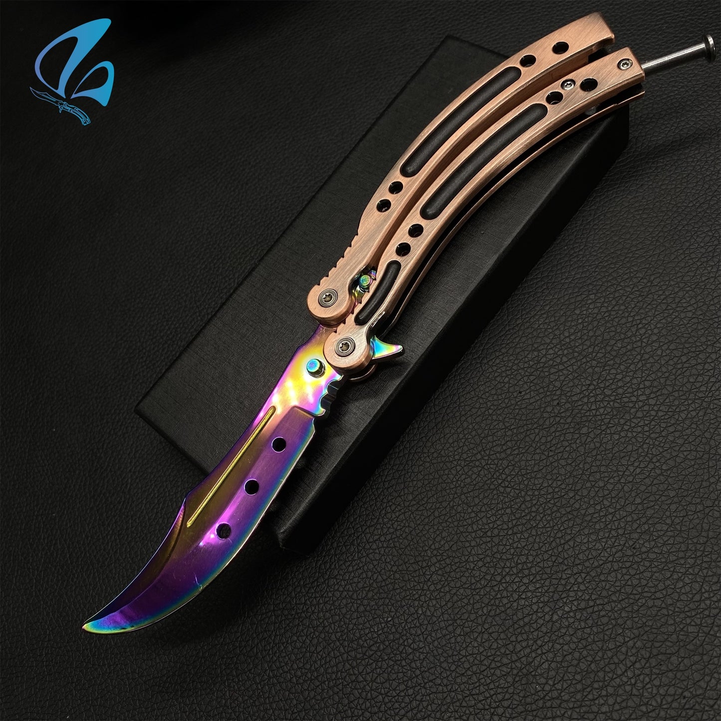 CSGO Bronze Butterfly Knife Trainer Bronze Skin Balisong Trainer