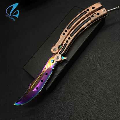 CSGO Bronze Butterfly Knife Trainer Bronze Skin Balisong Trainer