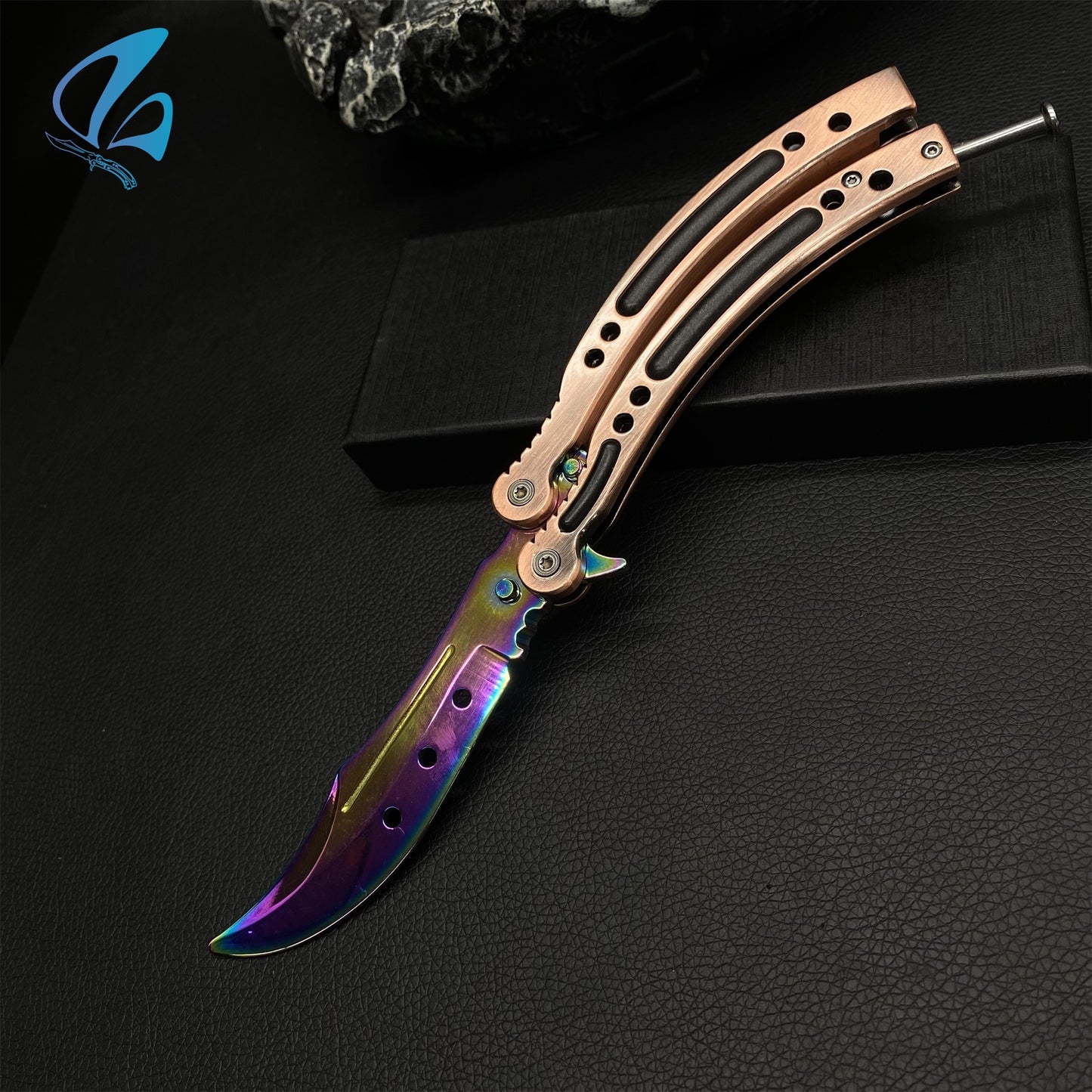 CSGO Bronze Butterfly Knife Trainer Bronze Skin Balisong Trainer