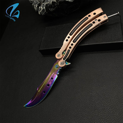 CSGO Bronze Butterfly Knife Trainer Bronze Skin Balisong Trainer